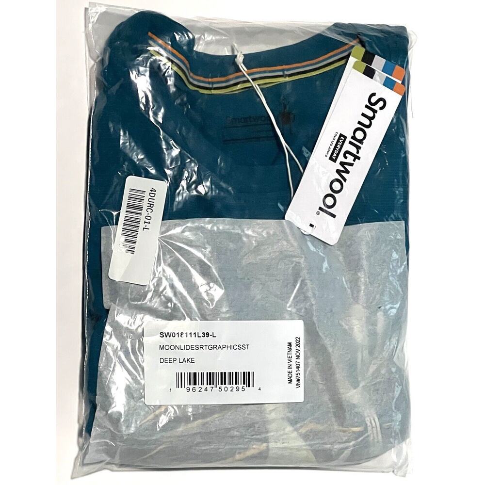 Smartwool Moonlight Desert Graphic T-Shirt Tee Size L Short Sleeve Grn Blu NWT - Picture 14 of 14